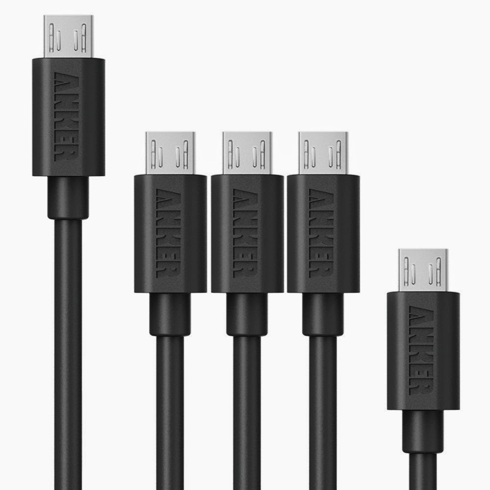USB Sync Charging Cable [5Pack] Premium Micro USB Cables in Assorted